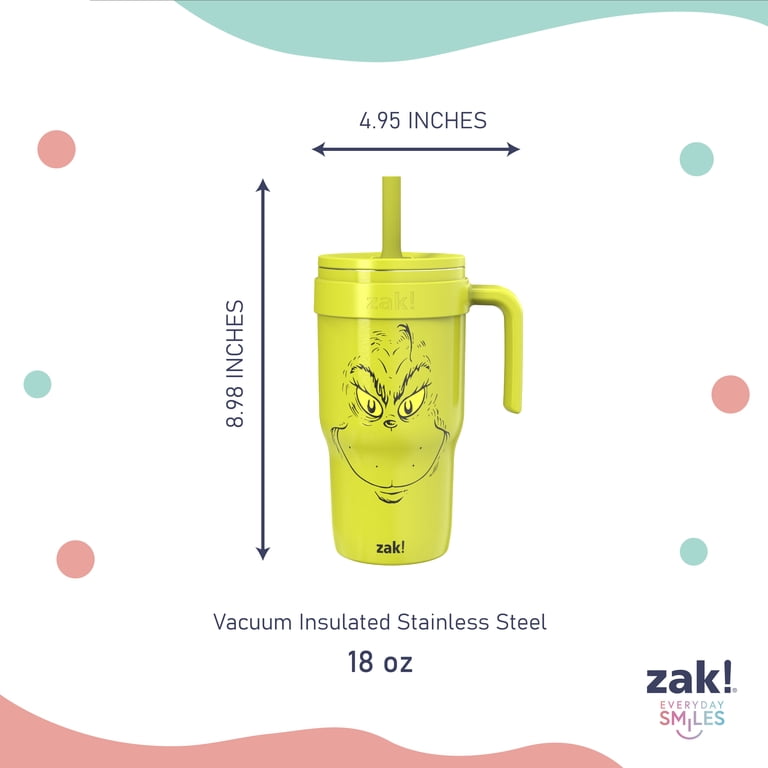 【〜6/16限定値下】マッケンジーチャイルズ★コランダー★水切り★小 Zak Designs Grinch Kids Straw Cruiser Tumbler 18oz, Leakproof