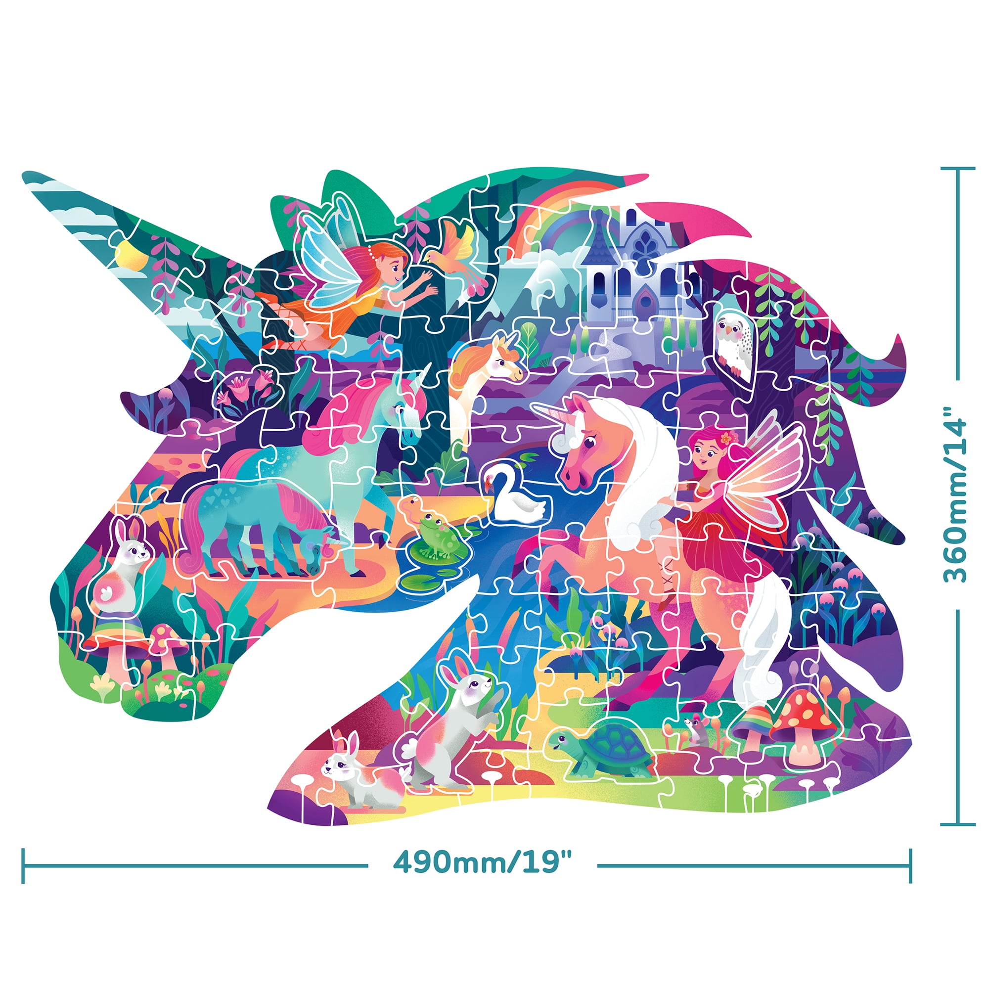 Jr Jigsaw 100-Piece Jigsaw Puzzle: Magical Unicorn Forest