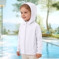 thumbnail image 4 of CCRFTGI Jacket for Kids Boys Girls 10-12 Lightweight Upf Sun Protection Zipper Long Sleeve Rash Guard Cover Up Hooded Cooling Shirt Summer Jacket White 3-4 Years, 4 of 4
