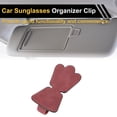 thumbnail image 3 of Unique Bargains Car Sunglasses Clip Magnetic Eyeglasses Holder Clip Suede Red 2.95"x2.36" 1 Pcs, 3 of 7