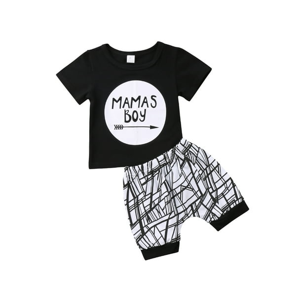 Eyicmarn Baby Kid Boys Outfit Set T Shirt Tops Half Short Pants Summer Clothes Walmart Com Walmart Com