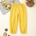 thumbnail image 4 of Bjutir Toddler Boys Pants Fall Winter Solid Color Comfortable Waist Kids Warm Long Pants Yellow Size 6-7 Years, 4 of 4