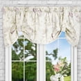 thumbnail image 2 of Ellis Curtain 48% Cotton 52% Polyester Abigail Traditional Hydrangea Pattern Tie Up Window Valance 60" x 22" Porcelain, 2 of 3