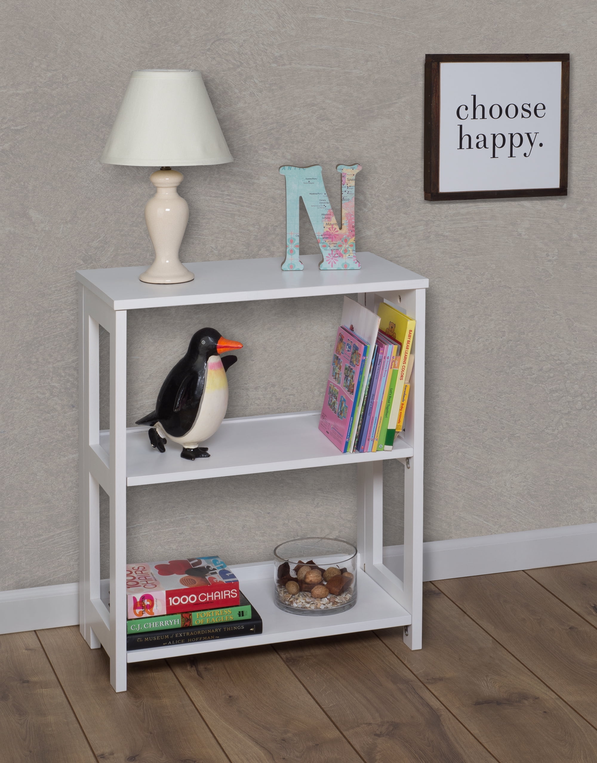 Flip Flop 28" High Folding Bookcase White