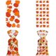 thumbnail image 3 of 100 bolsas de celofán para aperitivos de Acción de Gracias, fiesta de cosecha de otoño, embalaje de galletas, patrón de hoja de arce de calabaza transparente, suministros de dulces, nudos dorados, na JAMW Sencillez, 3 of 5
