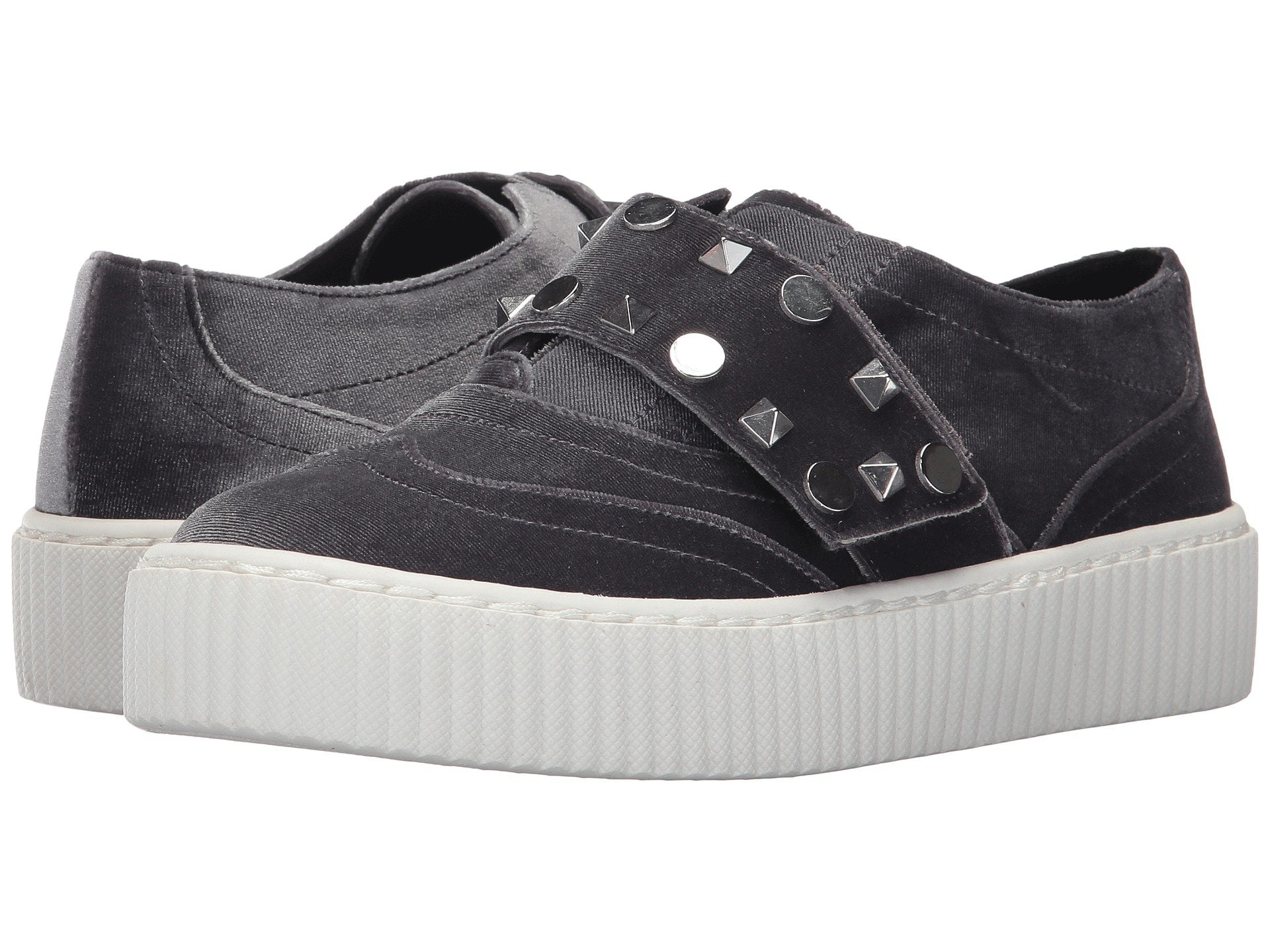 gray velvet shoes