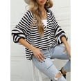 thumbnail image 4 of Women's V Neck Button Down Long Sleeve Cable Knit Cardigan Sweaters Outerwear Tops, 4 of 7