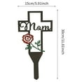 thumbnail image 5 of Metal Cross Garden Stake Graves Cemetery Decorations, Metal Cross Pile Garden Grave Marker Memorial Plaque Stakes for Dad/Mom Deceased Relatives, Outdoor Easter Decoration Wall Decor Lawn Stake, 5 of 7