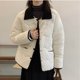 thumbnail image 4 of Parkas de manga larga para mujer, chaqueta acolchada informal de manga larga con solapa corta de invierno, 4 of 6