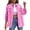 Hot Pink, variant on Women's Distressed Patchwork Mid-Length Denim Jacket Fashion Casual Loose Outerwear Rose Red XXL