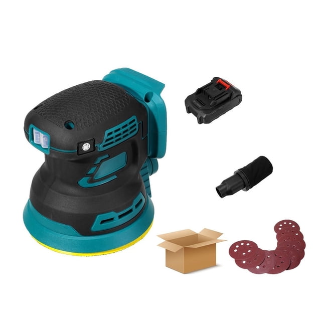 Brushless Random Orbit Electric Sander 125mm Sandpaper Wood Grinder Polishing Machine Sander Power Tools For 18V Battery ,Easy to Use