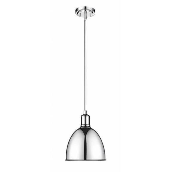 1 Light Pendant in Industrial Style-10 inches Tall and 8.25 inches Wide-Chrome Finish Bailey Street Home 372-Bel-4973670