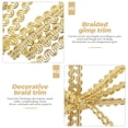 thumbnail image 2 of 0.6cm 10m Braided Gimp Trim Ribbon Wedding Birthday Party Event Decoration DIY Crafts Embellishment (Gold), 2 of 8
