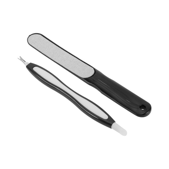 1 Set Durable Multifunctional Nail File Manicure Tool Kit Black