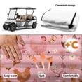 thumbnail image 6 of XYZCANDO Cute Hen Floral Golf Cart Seat Cover - Non-Slip Washable Towel Cover With 4 Pockets, Universal 2-Seat Golf Cart Accessory, 6 of 9