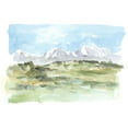 thumbnail image 2 of Harper, Ethan 24x17 Black Ornate Wood Framed with Double Matting Museum Art Print Titled - Mountain Watercolor I, 2 of 4