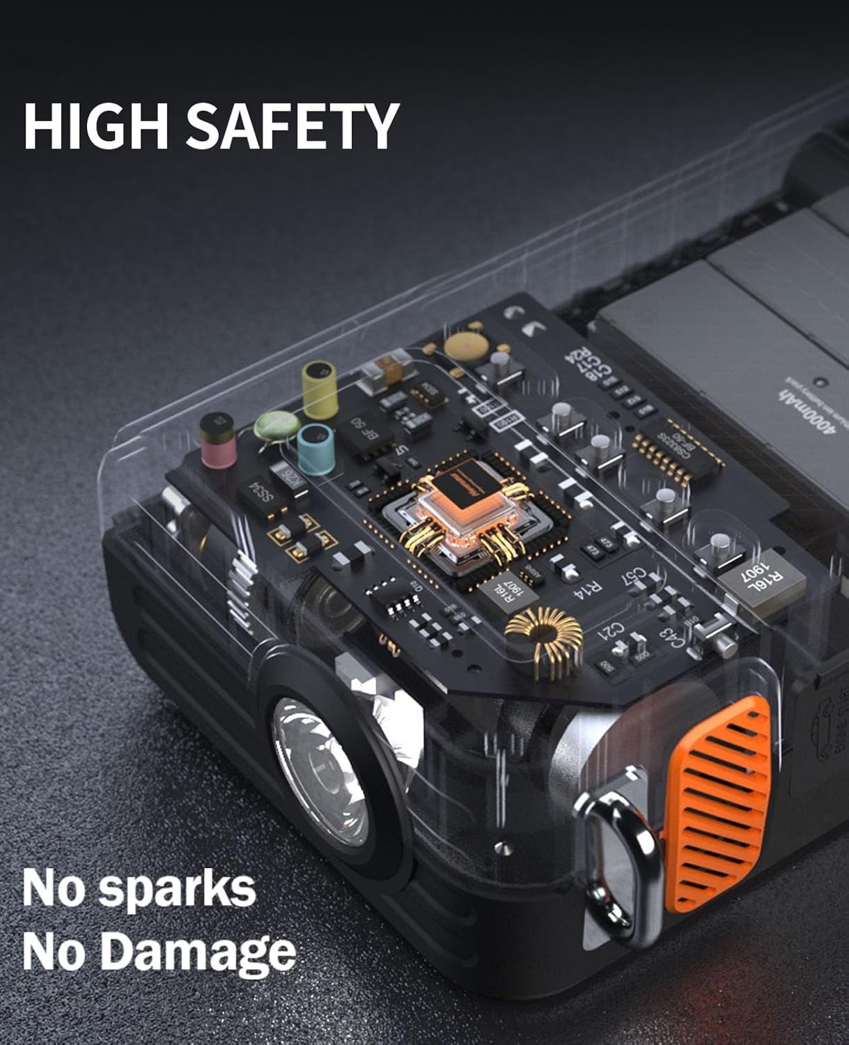 Geeneu  Car Jump Starter with Air Compressor, 8000A Jump Box Combo 150PSI Tire Inflator, 12V Vehicle Jump starter Power Pack for All Gas/12L Diesel