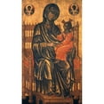 thumbnail image 2 of Madonna Icon 13Th Century. Nbyzantine School 13Th Century Enthroned Madonna And Child. Wood. Poster Print by, 2 of 2