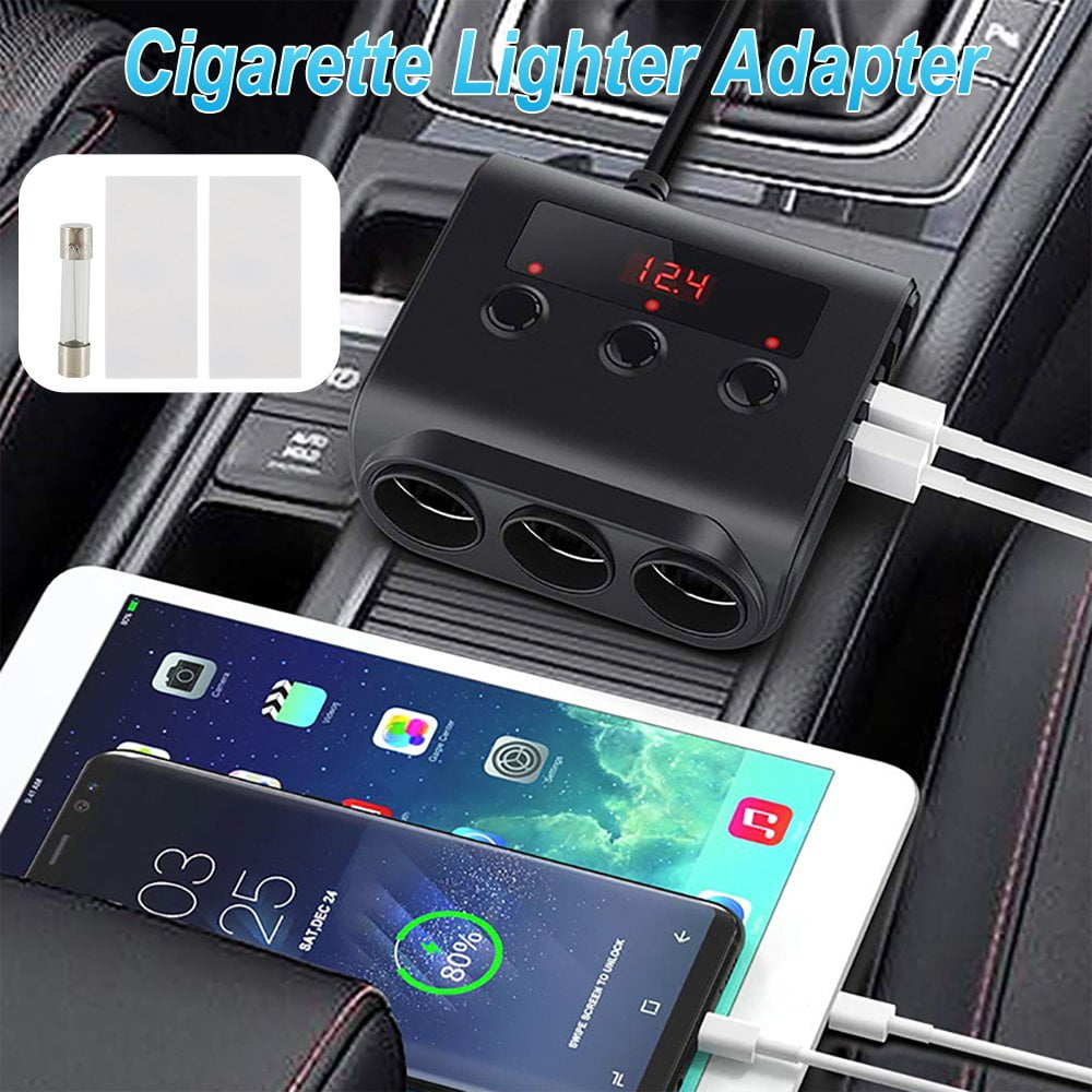 7 en 1 Adaptateur Allume-Cigare 110W 3-Socket Voiture Allume-Cigare  Rpartiteur 4 USB Chargeur de Voiture Marche / Arrt 12v / 24v Sortie pour  les Camras GPS Petits Appareils - Walmart.ca