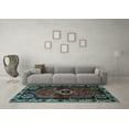 thumbnail image 3 of Ahgly Company Indoor Rectangle Persian Light Blue Traditional Area Rugs, 6' x 9', 3 of 4