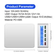 thumbnail image 2 of USB Quick Charger 40W 5-Port LED Display Quick Charge 3.0 Desktop Charger Charging Station Multi Port Travel Fast Wall Charger Hub For Smart Phones, Tablet ,Easy to Use, 2 of 7