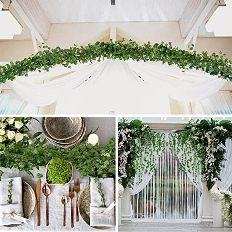 Fake Ivy Leaves Fake Vines Artificial Ivy Garland Greenery Hanging Plants for Bedroom Decor Aesthetic, Party Wedding Wall Indoor Outdoor Christmas