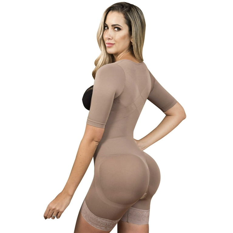 Butt Lifter Back Support Women Girdle with Latex Sleeves Fajas Reductoras  Colombianas Moldeadoras Seamless 628C by Fiorella Shapewear