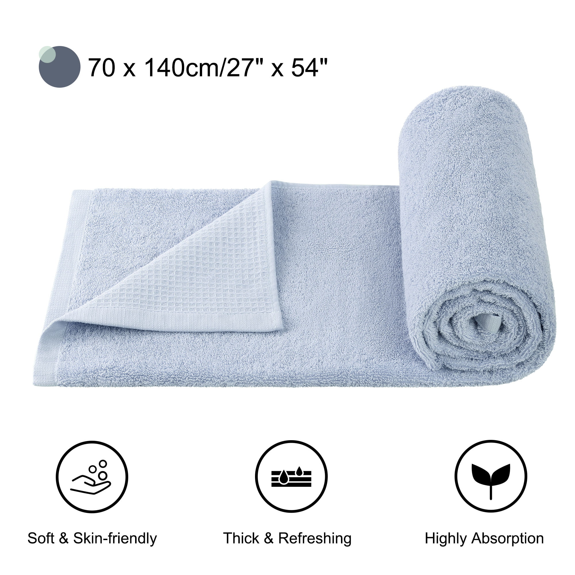 Bathroom Towels Home Decor Waffle Weave 100% Cotton Bath Towel 27.5'' x 55.0'' 