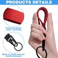 thumbnail image 3 of 2Pcs Motorcycle Accessories - Fabric Keychain, Black and Red, Anti-Lost Lanyard Key Chains, 3 of 7