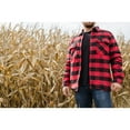 thumbnail image 4 of MidwayUSA Men's Flannel Shirt Jac Jacket Red Buffalo Check XL Tall, 4 of 4