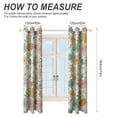 thumbnail image 2 of Floral Colorful Flower Window Curtains for Bedroom Colorful Printed Window Drapes Blackout Thermal Insulated Grommet Window Treatment 2 Panels Set, 2 of 5