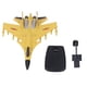 thumbnail image 1 of Fighter Aircraft Model Pull Back with Display Stand Sound Light Alloy Aircraft Model for Boy Kids Yellow, 1 of 4