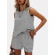 thumbnail image 3 of Camiseta sin mangas de verano EXLURA de 2 piezas Outfits para mujer, 3 of 6