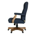 thumbnail image 4 of Bowery Hill Traditional Linen Fabric Executive Office Chair in Denim Blue, 4 of 6