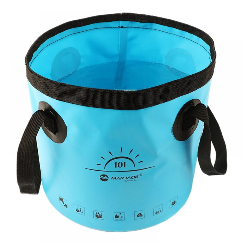 10L Collapsible Outdoor Wash Basin Water Bucket Folding Bowl Travel Camping Pot 