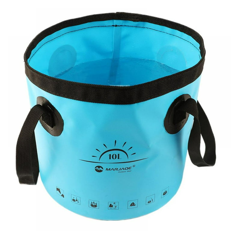 Outdoor Large Capacity Portable Bucket, Folding Car Wash Bucket, Camping  Picnic Thickened PVC Mesh Cloth Fishing Bucket, Outdoor Car Bucket