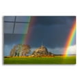 thumbnail image 1 of Epic Art 'Double Rainbow In Mont Saint Michel' by Mathieu Rivrin, Acrylic Glass Wall Art, 24"x16", 1 of 8
