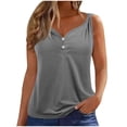 thumbnail image 2 of LSLJS Womens Sleeveless Button Detail Tank Top Button Tank Top Versatile Casual T-Shirt In Solid Color, Womens Tank Tops, 2 of 6