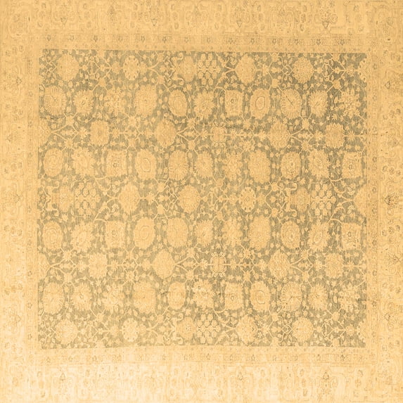 Ahgly Company Indoor Square Oriental Brown Modern Area Rugs, 8' Square