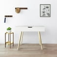 thumbnail image 4 of Modern Study, Office, Make-Up Desk with Storage and Mirror - White, 4 of 5