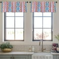 thumbnail image 3 of LALILO Kitchen Curtain Valance Tie Dye Colorful Boho Rod Pocket Window Curtain 52"x 18" Set of 2, 3 of 7