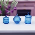 thumbnail image 3 of Tarro de cristal de con tapa Accesorios hechos Botellas de tarro accesorio de comida 1: 6 Azul 3 piezas CUTICAT botella de caramelo de cocina de casa de muñecas, 3 of 7