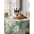 thumbnail image 6 of Sage Green Spring Floral Table Cloth, Summer Botanical Farmhouse Waterproof Tablecloth for Rectangle Tables, Reusable Washable Fabric Table Cover for Restaurant Kitchen Dining Tables 52"x70", 6 of 6