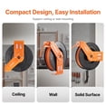 thumbnail image 6 of Retractable Air Hose Reel, 3/8IN x 100FT Rubber Air Hose Max 300PSI, Air Compressor Hose Reel Auto-Rewind with 5FT Lead in, Ceiling/Wall Mount Heavy Duty Single Arm Steel Reel, 1/4" NPT Fitting, 6 of 6