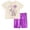 Off white / lavender, variant on Disney Minnie Mouse T-Shirt and Bike Shorts Outfit Set Iridescent Toddler to Big Kid