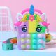 thumbnail image 1 of Unicornio Pop juguetes antiestrés silicona Push Pop bolsa de burbujas unicornio bandolera Reliver autismo bolso monedero para niños Tan Jianjun unisex, 1 of 2