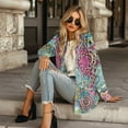 thumbnail image 4 of Garronmavis Long Sleeve Open Front Shirts for Women Cardigan Sweater Lightweight Cardigan with Pockets Size Sweater Coats Fall Cover Up Mandalay Flowers, 4 of 6