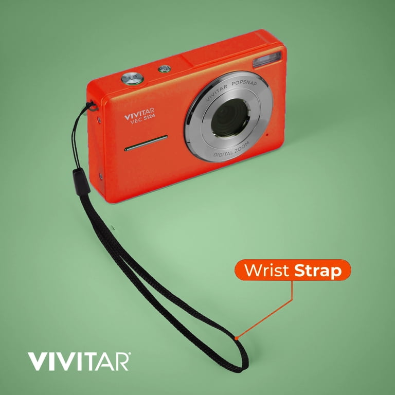 Vivitar Popsnap Compact Digital Camera, Orange, 16X Zoom, 1080p