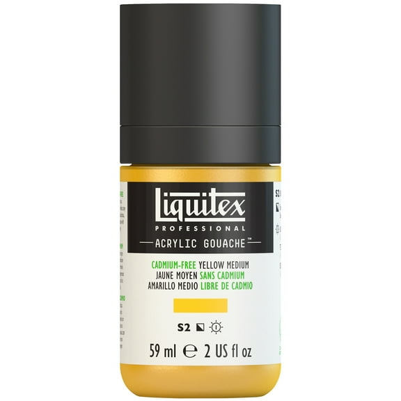 Liquitex Professional Acrylic Gouache, 59ml, Cadmium-Free Yellow Medium