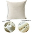 thumbnail image 4 of Throw Pillow Cover Cotton Linen Vintage Bee Flower with Lettering Decorative Pillow Case Home Sofa Cushion Cover Square 18x18 Inches Set of 2 Pillowslip (Bee Flower), 4 of 5